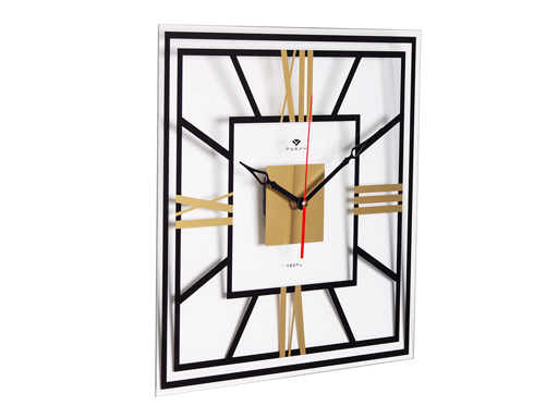 Часы настенные прозрачные 35х35см,  "Рим"3537-002 