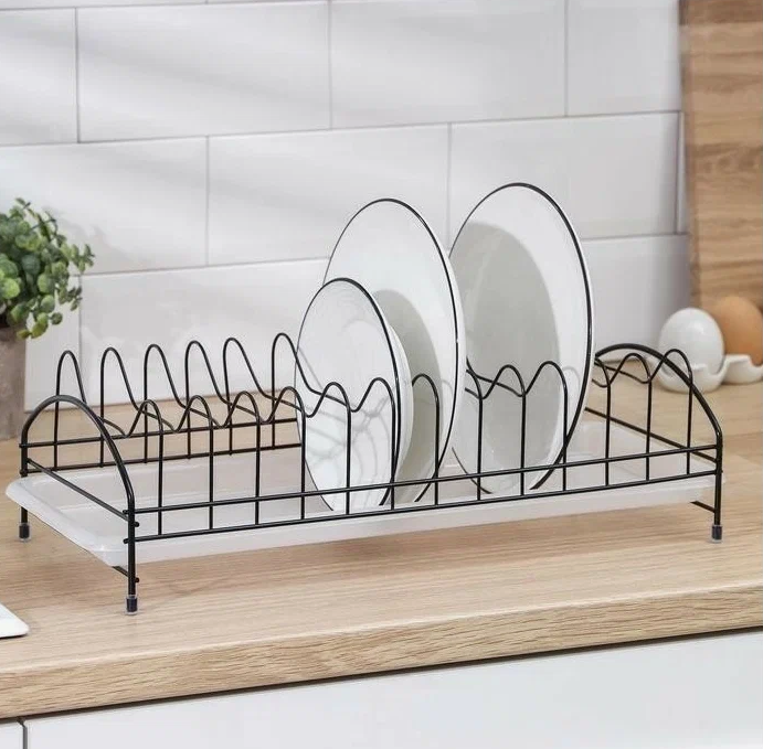 Сушилка для тарелок с поддоном на 12 предметов,6912526 
