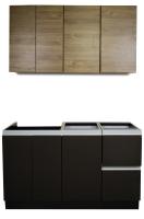 Кухонный гарнитур Соул 1,4м орех/шоколад (без столешницы без мойки)