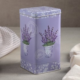 Банка для сыпучих продуктов "Лаванда 2" прямоуг d=9 см,