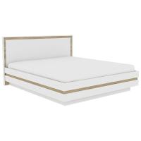 Анона 9 Кровать с основанием металл 1600*2000 Белый/Дуб Сонома