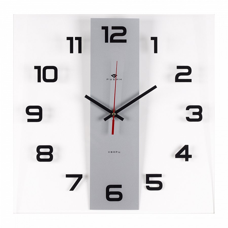 Часы настенные прозрачные 35х35см, "Полоса"3537-003 