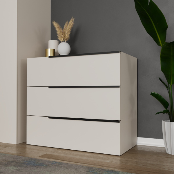  Комод для одежды Сен-Дени 3 ящика Кашемир/Дуб Латте