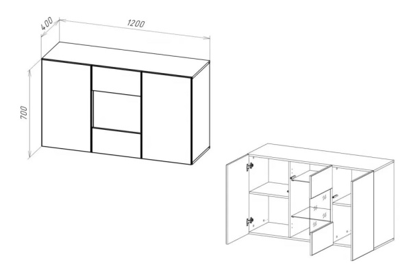 Комод POINT ТИП-1.2