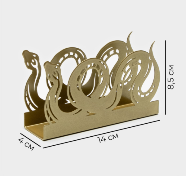 Салфетница Magistro «Змея», 14×4×8,5 см, цвет золотой