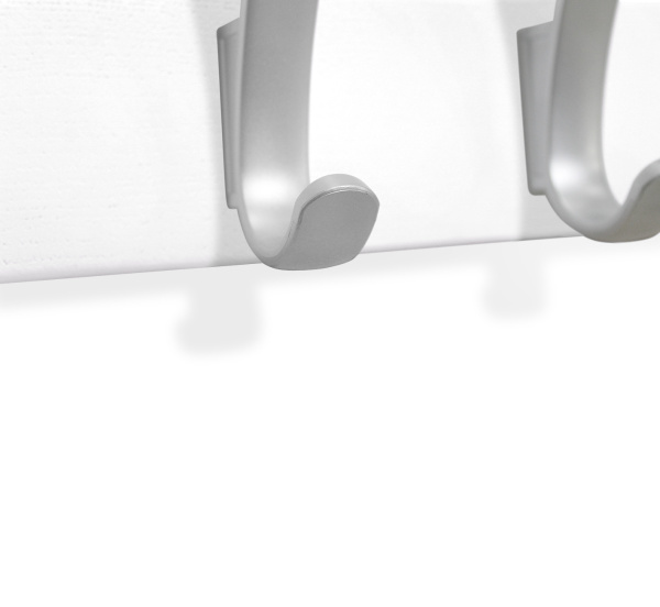 Вешалка SHT-WH20 дерево (бук)/пластик (беленый/серебро)