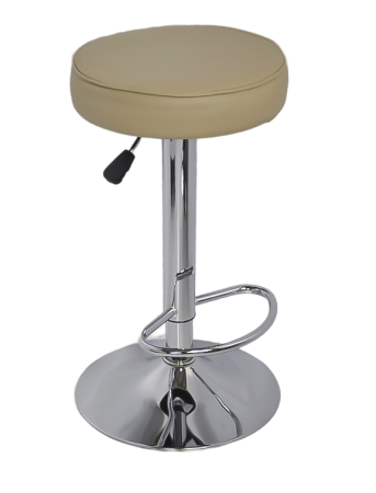 Стул барный БМ-01.04 кожа /зам кофе с молоком Т-11-51/ХРОМ