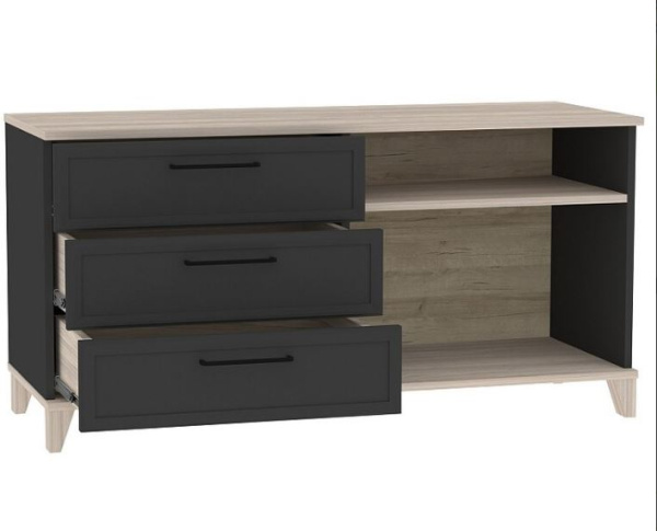 Aurelio 5 (гостиная) Тумба МЦН ( 02) (Антрацит/Блэквуд Сатиновый)