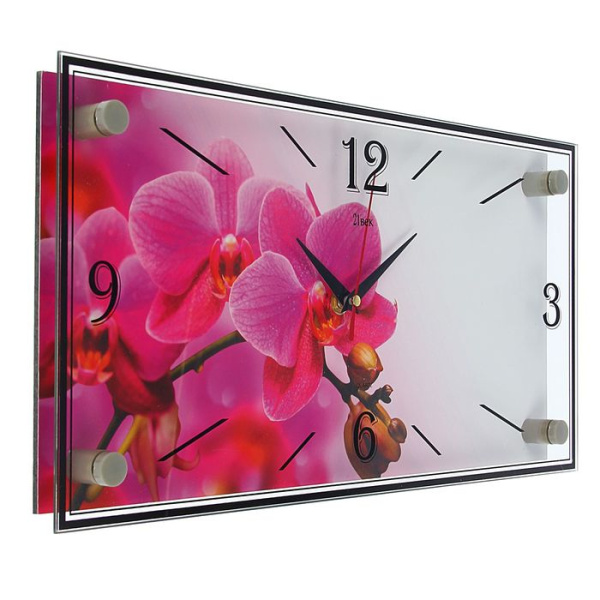 Часы настенные "Розовая Орхидея""21 Bek"1939-800