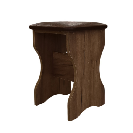 Табурет БН-200 Дуб крафт/сиденье к/зам 305-02 (коричневая) 