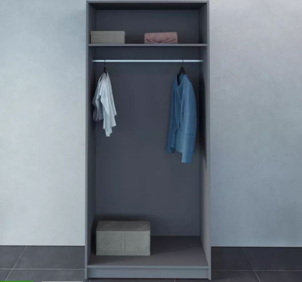 Дрезден Шкаф 2дв 453,05 Серый