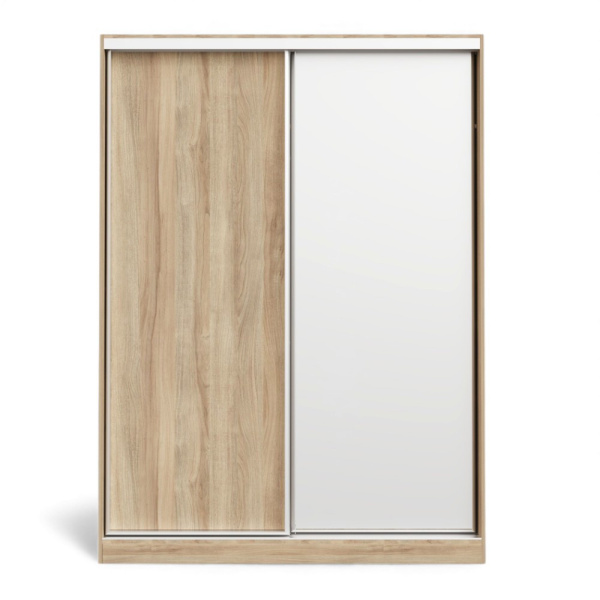 Шкаф-купе БН-61 2дв 160х60х220 Дуб сонома/хром