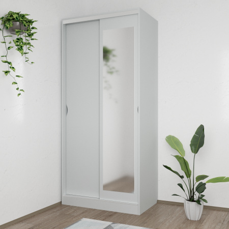 Шкаф-купе Клэр с зеркалом 1000х600х2200 Серый камень