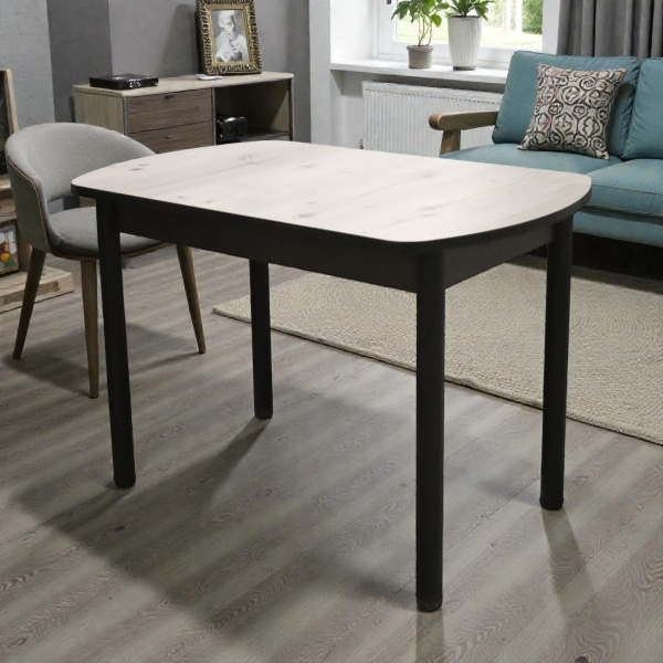 Стол Фаворит 1100*700 Пластик Бискайская сосна,(B5)/ЛДСП Бодега темн.+опоры(Черный)