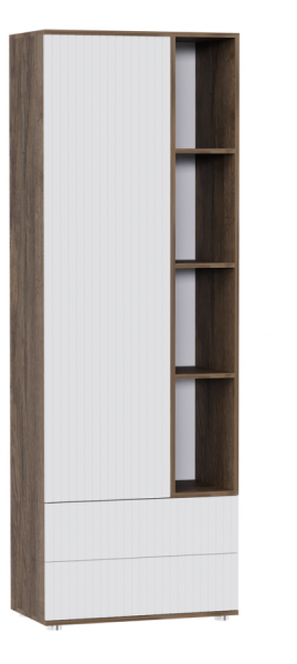 Пенал Вертикаль МДФ 1 кат. Дуб самдал, МДФ Белоснежный, Правый