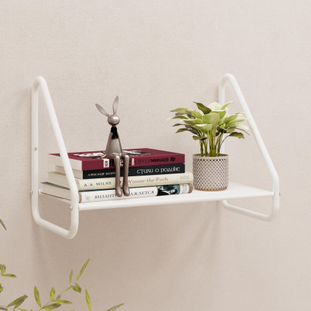 Полка настенная Барселона 11/Белый/ 450х245х300