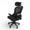 Кресло офисное OM889B поролон-сетка, черный 63x50x124-134 см