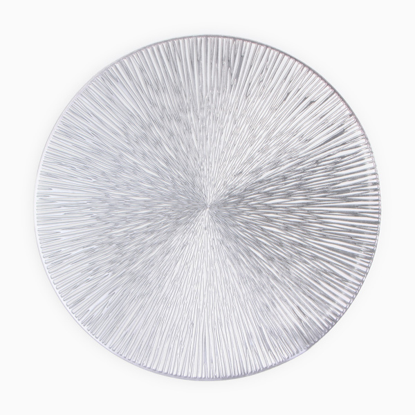 Салфетка сервировочная Доляна цв.серебро, d 38 см 