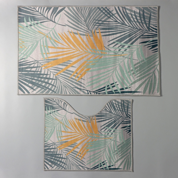 Набор ковриков для ванны и туалета 2 шт 50х80, 40х50 см