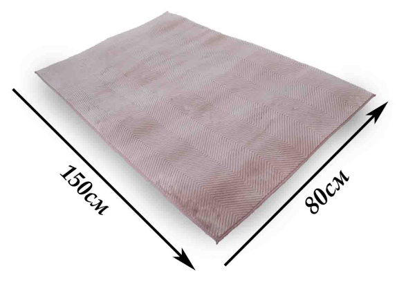 Ковер Китай "Шагги Софт" 0,8 х 1,5 м  MRD-47 розовый