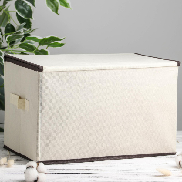 Короб стеллажный для хранения с крышкой «Фламинго», 