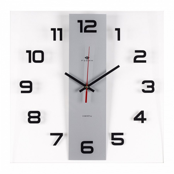 Часы настенные прозрачные 35х35см, "Полоса"3537-003 