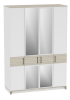 AURELIO 555 Шкаф для одежды и белья Белый/Блеквуд Сатиновый
