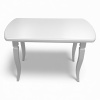 Стол СК 120*70*75,полуовал /белая эмаль/Ножка №5 