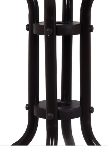 Стол LRRT-007 Круглый, металл/стекло