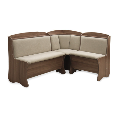 Обеденная группа, Ясень шимо темный (скамья, стол, табурет), ткань в ассорт