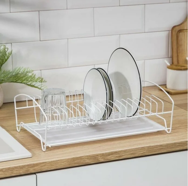 Сушилка для тарелок с поддоном, 38×25×12 см,6827773