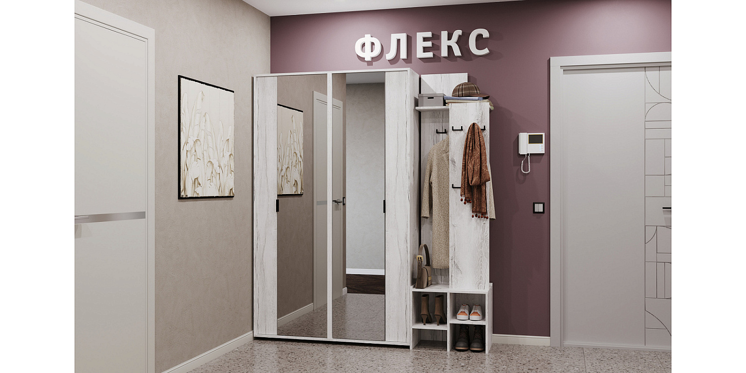 Флекс 74 Вешалка  (Дуб шавиниган)