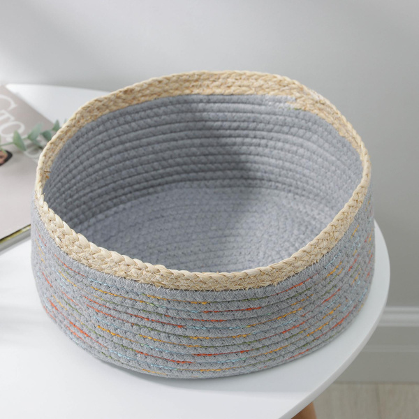 Корзина для хранения плетёная«Радуга», 30×25×13 см