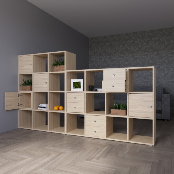 КОРИНН  Стеллаж 2 х 2 ячейки / Дуб сонома 