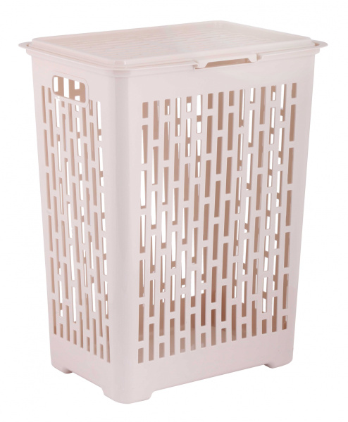 Корзина для белья "Матрица" 45л. бежевый М7485