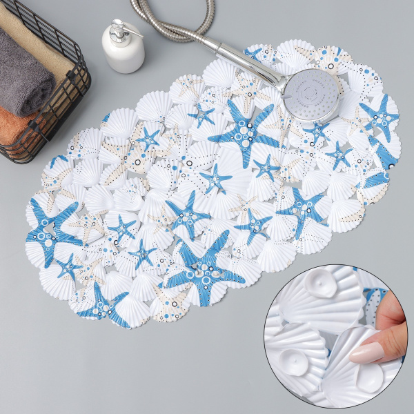 Коврик для ванны SPA  38х68 см "Морские звезды"5407202