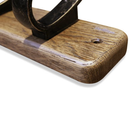 Вешалка Sheffilton SHT-WH20 дерево (бук)/пластик (браш.коричневый/черный зол.патина