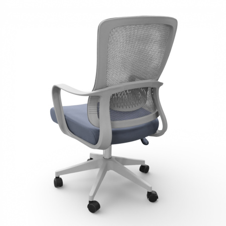 Кресло офисное OM658G поролон+ сетка, серый 56x50x103-113 см