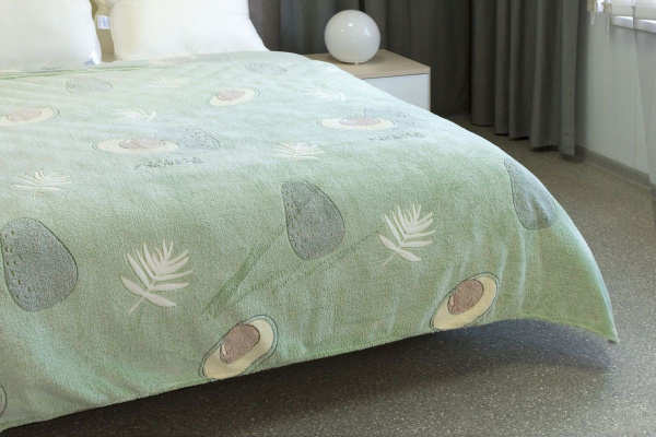 Плед Veroni 180*200 микрофибра-фланель 100% п/э Авокадо