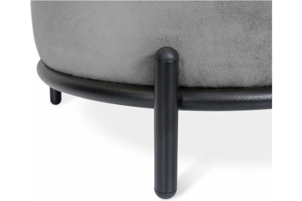 Банкетка Sheffilton SHT- B6 микровелюр/металл Б-13 (угольно-серый/черный муар)